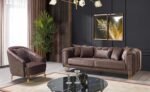 ALMIRA Sofa Set (Braun/Silber) – Bild 2